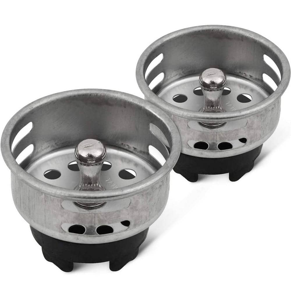 1-1/2 in. Stainless Steel Junior Duo Strainer / Stopper Replacement Basket for Bar and Prep Sinks Drains (2-Pack) price history on PriceWatchPro
