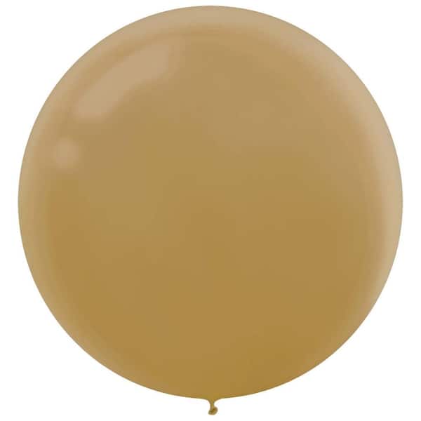 Amscan 24 in. Gold Latex Balloons (3-Pack)