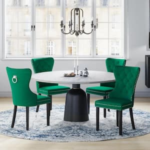 Brooklyn Dark Green Tufted Velvet Dining Side Chair (Set of 4)