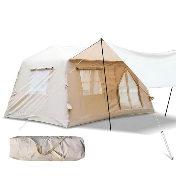 DENISLAWN 9 ft. x 13 ft. Beige 4-Season Oxford Inflatable Camping