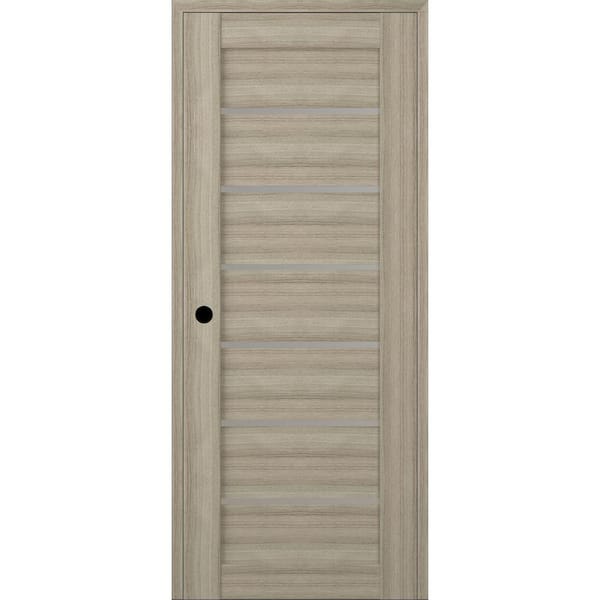Belldinni Alba DIY-Friendly 30 in. x 80 in. Right-hand 6 Lite Frosted Glass Shambor Composite Wood Single Prehung Interior Door