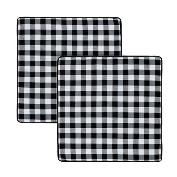 Black/White 18 x 18 Achim Home Furnishings Buffalo Check Throw Pillow Covers 