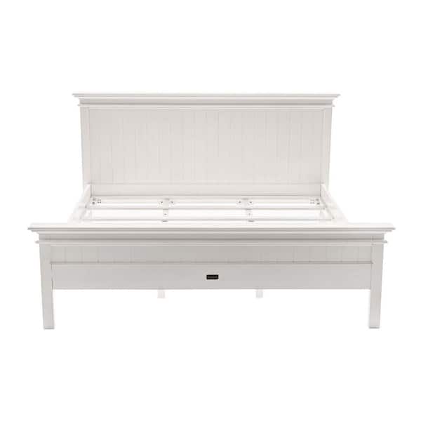HomeRoots Amelia Classic White King Panel Bed