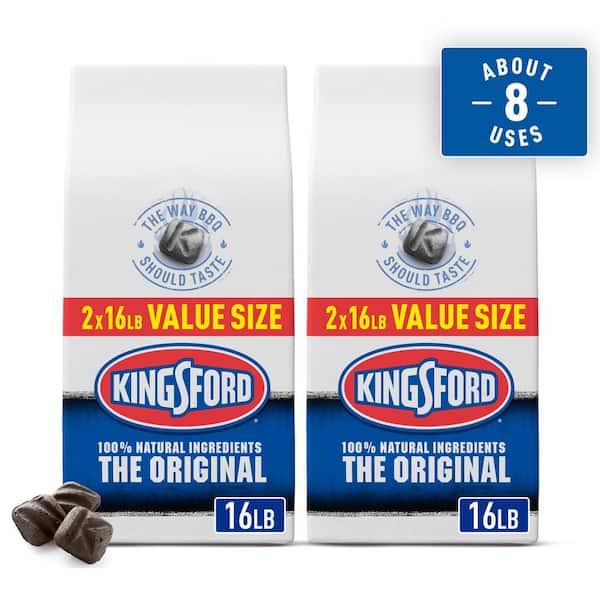 Kingsford 16 lbs. Original BBQ Smoker Charcoal Grilling Briquettes (2-Pack)