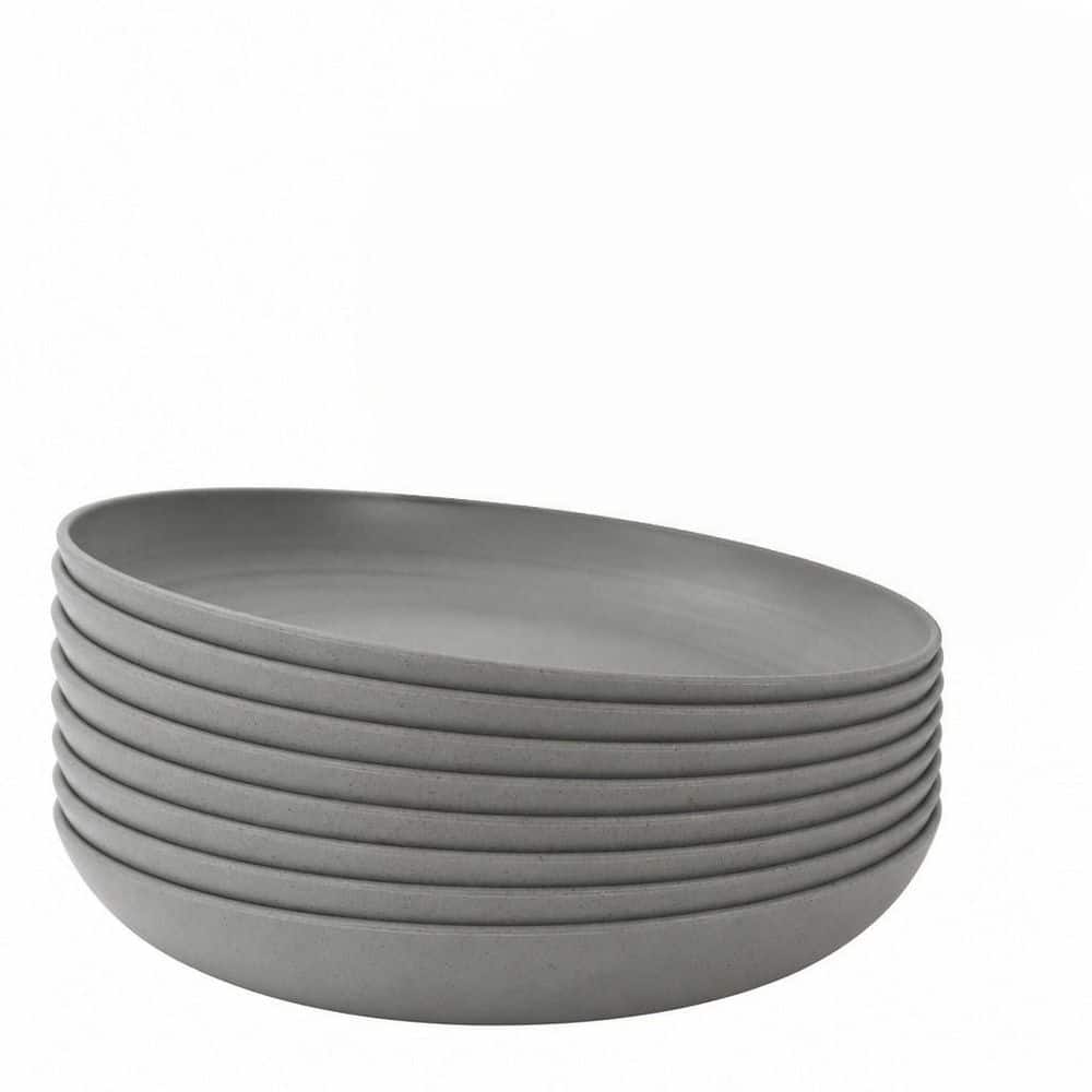 Numhew Grey 9 in. Deep Dinner Plates Set of 8 Alternative for