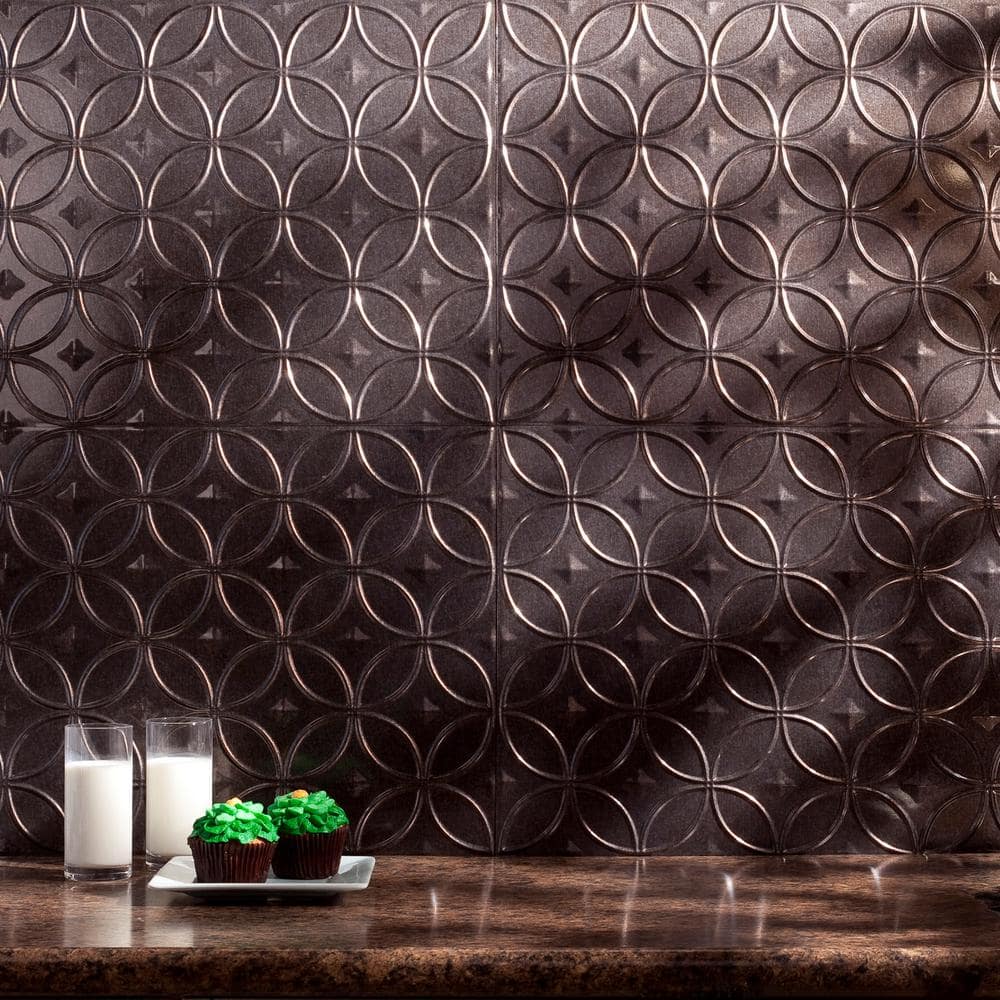 Smoked Pewter 3D Embossed Vinyl Wall Panel Kit