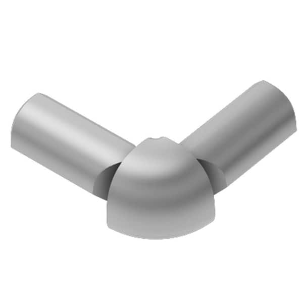 Rondec Satin Anodized Aluminum 3/8 in. x 1 in. Metal 90 Degree Double-Leg Outside Corner