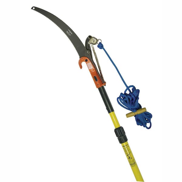 Jameson 7-14 ft. Telescoping Pole Saw with Center Cut Pruner, Blade and Rope