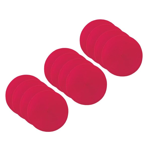 RITZ Cherry Woven 15 in. H x 15 in. W Round Polypropylene Placemat (Set of 12)