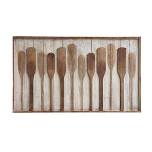 Wood Framed Wall Decor with Raised Paddles Wall Art