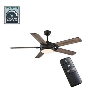 Blakeridge 60 in. White Color Changing Integrated LED Bronze Indoor/Outdoor Ceiling Fan with Light Kit and Remote