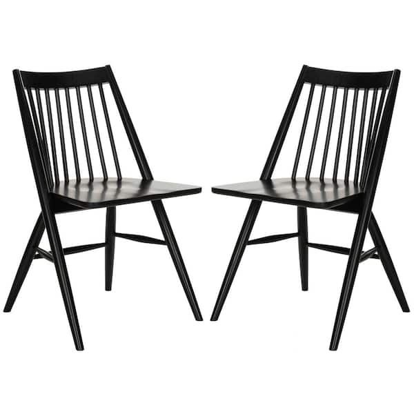 Safavieh Wren Black 19 In H Spindle, Black Spindle Dining Chairs Set Of 4