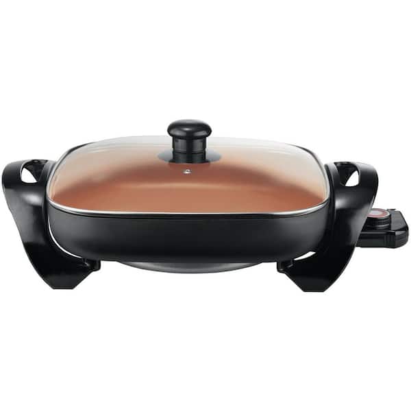 Brentwood 144 sq. in. Copper Nonstick Electric Skillet SK-66 - The Home  Depot