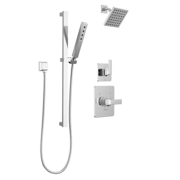 Velum 2-Spray Dual Wall Mount Fixed and Handheld Shower Head 1.75 GPM in Chrome