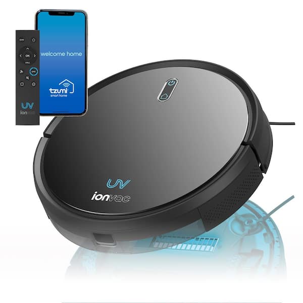 Tzumi 14.4-Volt Robotic Vacuum Cleaner Sanitizer - Smart Clean UV Robo Vac Wi-Fi Connected