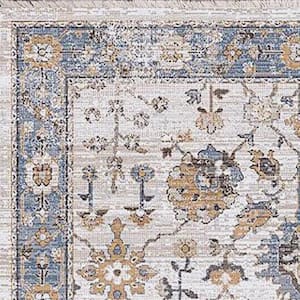 Jazz 9 ft. X 12 ft. Beige/Soft Ochre/Blue Oriental Indoor Area Rug