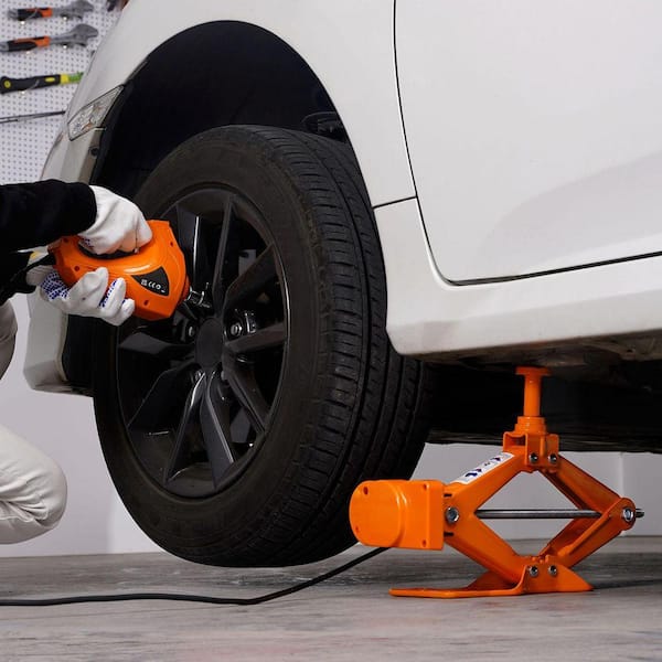 SKYSHALO Electric Portable Car Jack, 6600 lbs. Scissor Jack with