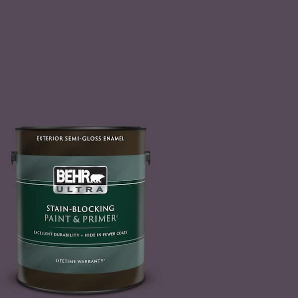 BEHR ULTRA 1 gal. #BXC-51 Deep Mulberry Semi-Gloss Enamel Exterior Paint & Primer
