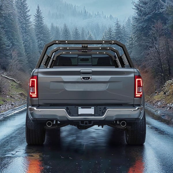 Overland Truck Bed Rack, 54.3-68. 3in. Adjustable, 900lbs. Capacity Rack, Heavy Duty Steel, Fits Full/Mid-Size Trucks