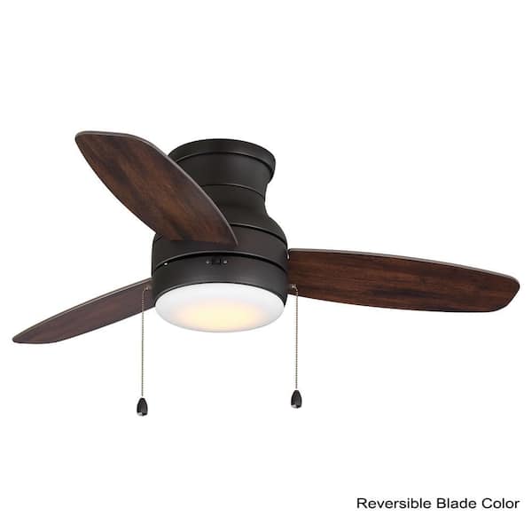 Ceiling Fan Light Kit 44 in White Indoor LED 5-Blades Reversible Flush Mount 