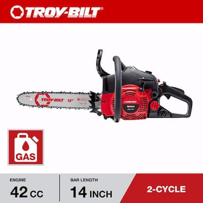 14 in. 42 cc 2-Cycle Lightweight Gas Chainsaw with Automatic Chain Oiler