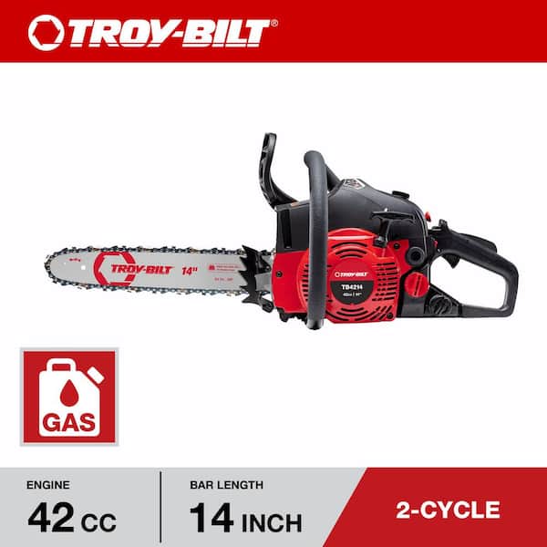 Troy-Bilt 14 in. 42 cc 2-Cycle Lightweight Gas Chainsaw with Automatic Chain Oiler