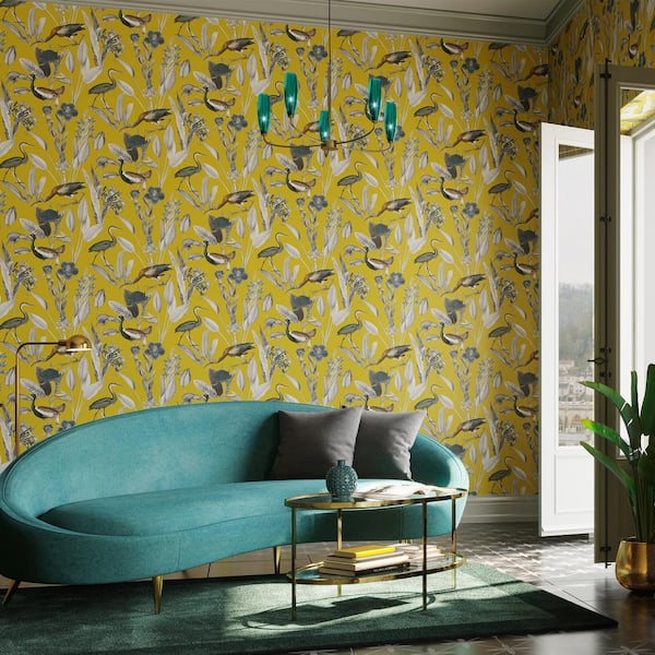 Glasshouse Mustard Wallpaper