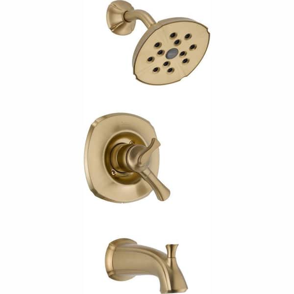 Delta Addison 1-Handle H2Okinetic Tub and Shower Faucet Trim Kit in Champagne Bronze (Valve Not Included)
