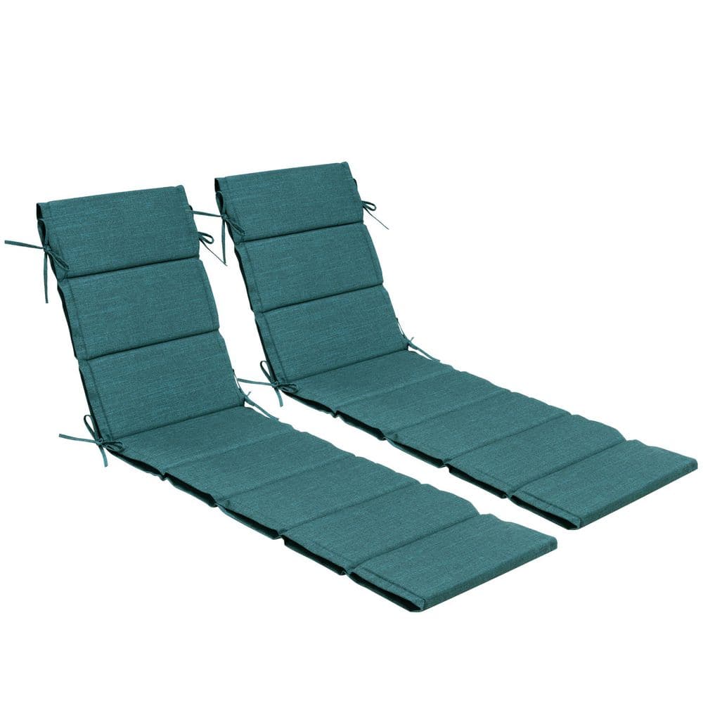 21 in. x 72 in. 2-Piece Outdoor Chaise Lounge Cushion Foldable Patio Pool Lounge Chair Cushions in Malachite price history on PriceWatchPro