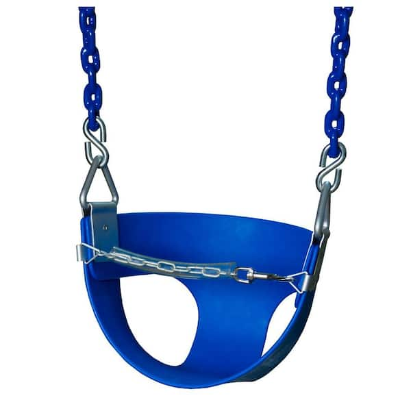 Gorilla Playsets Half-Bucket Swing with Chain in Blue