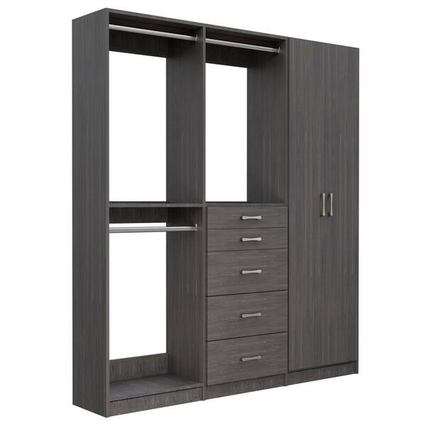 MODULAR CLOSETS Alto Collection 55.5 in W Grey Wall Mounted Double