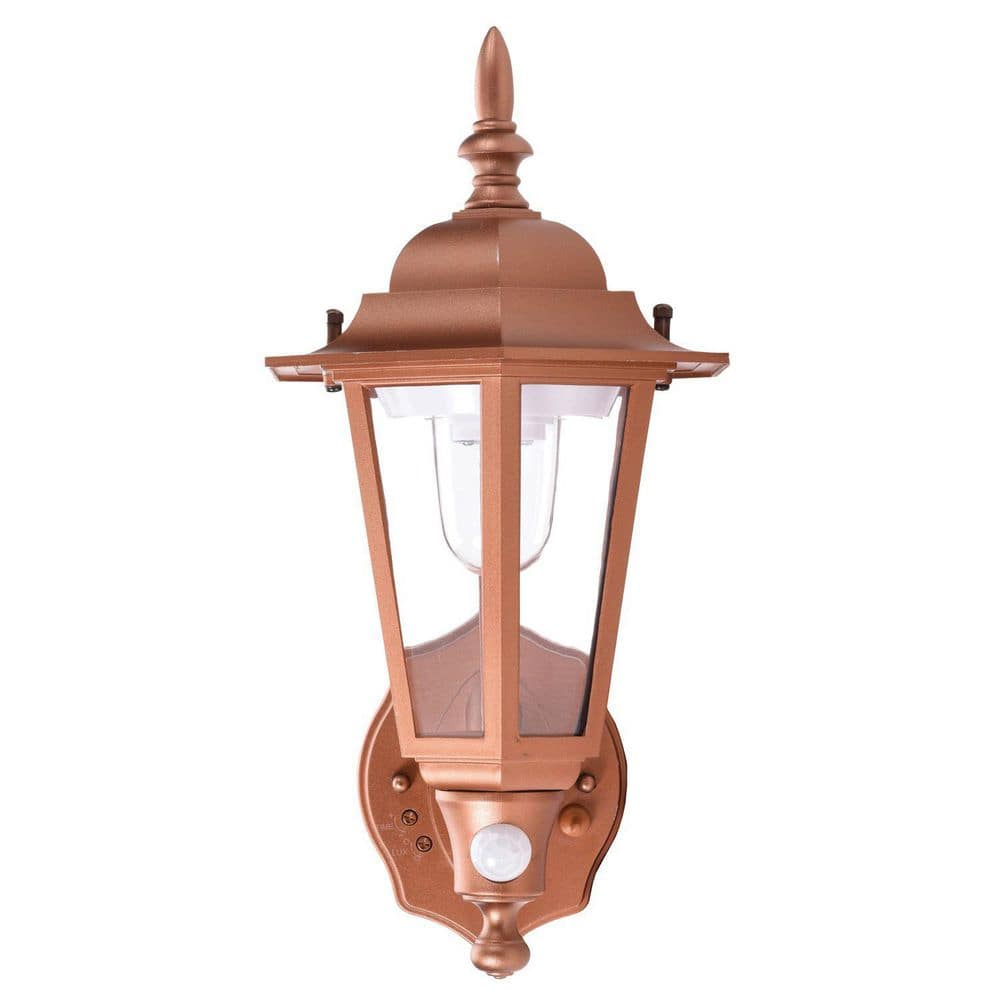 Bronze Battery-Powered Motion-Activated Outdoor LED Wall Sconce, Pack of 2