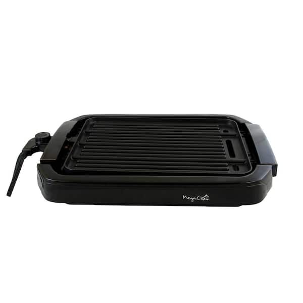 165 sq. in. Black Reversible Indoor Grill and Griddle