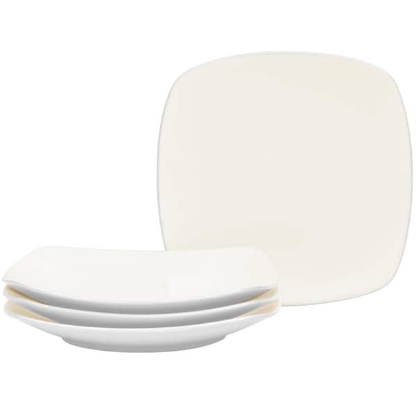 Noritake Colorwave White 8.25 in. (White) Stoneware Square Salad Plates, (Set of 4)