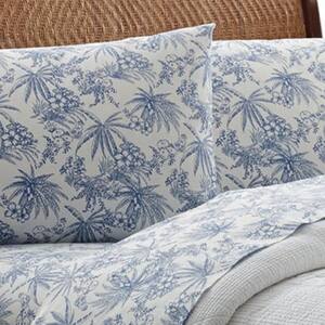 Pen and Ink Palm Floral 200-Thread Count Cotton Sheet Set