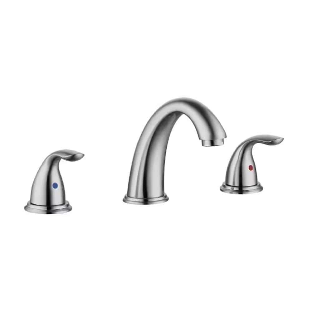 8 in. Widespread Double-Handle Bathroom Faucet with Pop Up Drain Assembly L