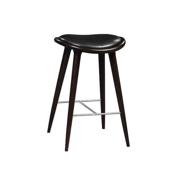 Boraam Lucio 29 in Product Height Oval Backless Bar Stool - Cappuccino/Black