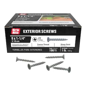 #6 x 1-1/4 in. #2 Phillips Bugle Head Coarse Thread Exterior Screw 1 lb. Box