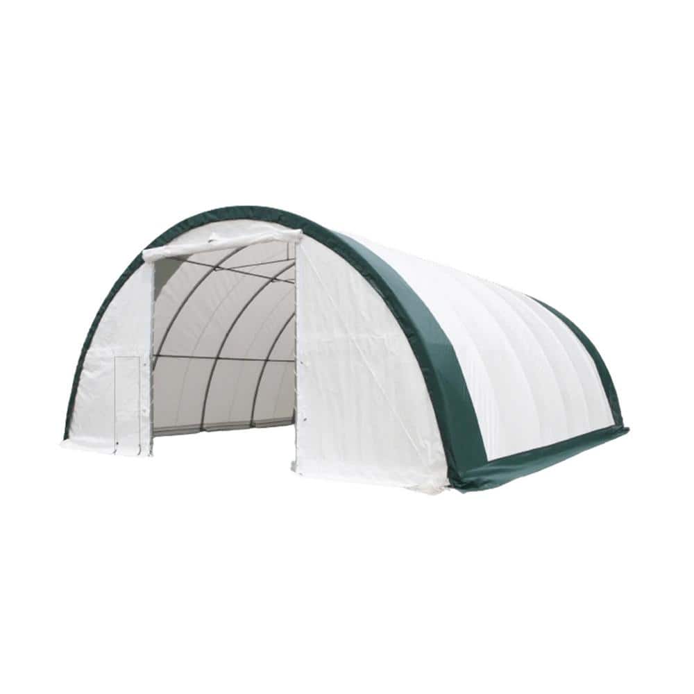 Outdoor 30 ft. W x 65 ft. L Resin Shed with Steel Frame,11 oz. PE Single Tr