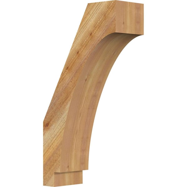 Ekena Millwork 6"W x 14"D x 26"H Imperial Rough Sawn Knee Brace, Western Red Cedar