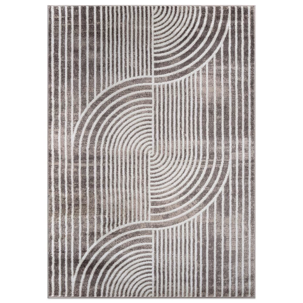 5 ft. x 7 ft. Brown Contemporary Arch Knot Design Area Rug price history on PriceWatchPro
