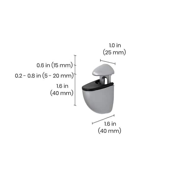 JAM 0.2 in.-0.79 in. Silver Adjustable Shelf Bracket (2-Pack) JAM 0.2 in.-0.79 in. Silver Adjustable Shelf Bracket (2-Pack)