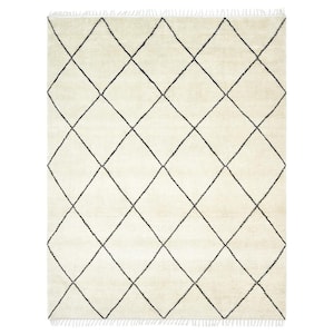 Wallis Bohemian Moroccan Parchment 8 ft. x 10 ft. Hand-Knotted Area Rug