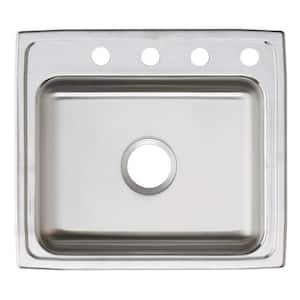Lustertone 22in. Drop-in 1 Bowl 18 Gauge  Stainless Steel Sink Only and No Accessories