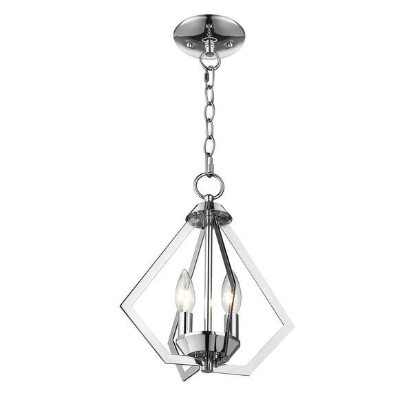 Livex Lighting Prism 2 Light Polished Chrome Convertible Mini Chandelier Ceiling Mount 40922 05 Livex Lighting Prism 2 Light Polished, 2 Light Polished Chrome Chandelier