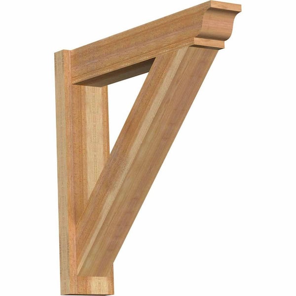 Ekena Millwork 6 in. x 28 in. x 28 in. Western Red Cedar Traditional Rough Sawn Outlooker