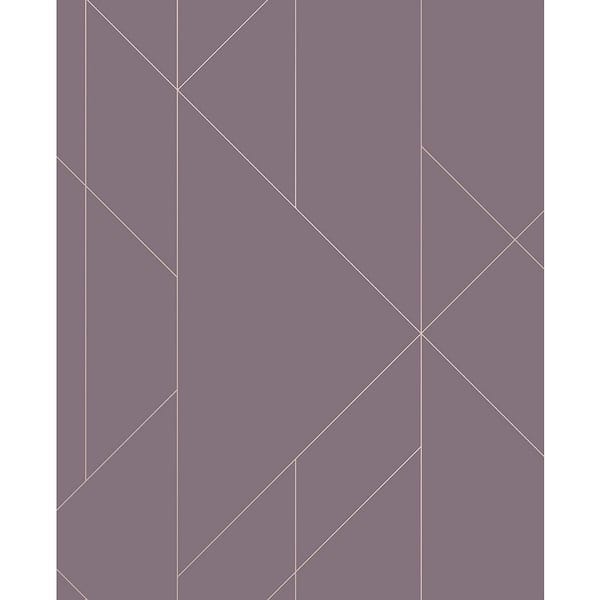 A-Street Prints Torpa Purple Geometric Strippable Wallpaper (Covers 56.4 sq. ft.)