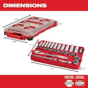 3/8 in. Drive SAE Ratchet and Socket Mechanics Tool Set and SHOCKWAVE Driver Bit Set with PACKOUT Cases (128-Piece)