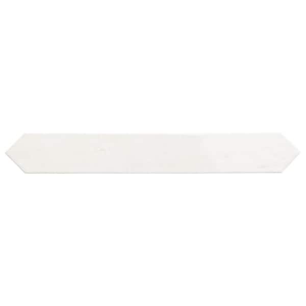 Merola Tile Argile Arrow Bianco 3 in. x 7 in. Porcelain Floor and Wall Take Home Tile Sample
