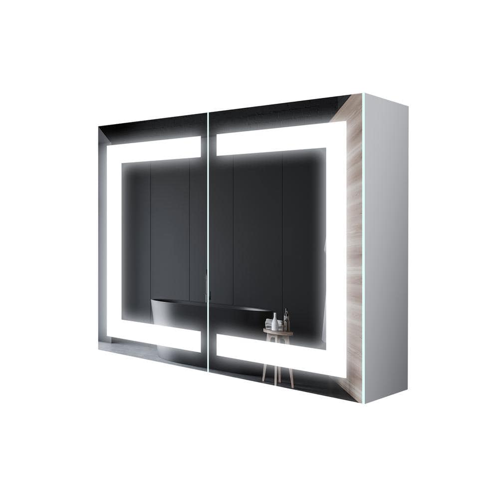 Tahanbath 36 in. W x 24 in. H Rectangular Frameless Surface Wall Mount Medicine with